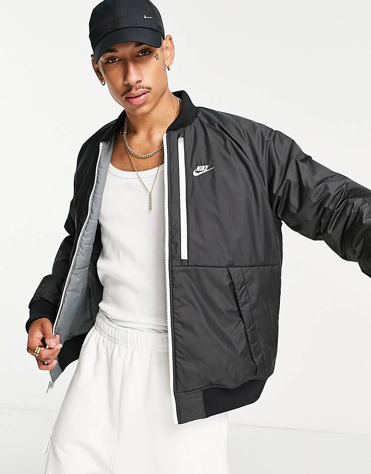 Nike Thermafit Repel reversible bomber jacket in black